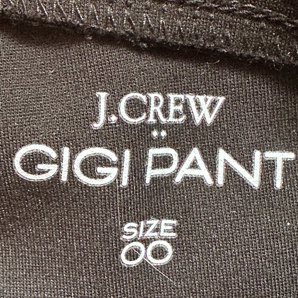 J Crew GiGi Pants Black Skinny Black Velvet Stripe On Side Zip In Back Sz 00 - Picture 6 of 9